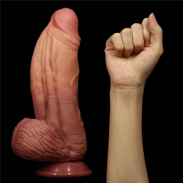 Dildo Clasic Cu Ventuza Nature Cock, Natural, 24.5 Cm