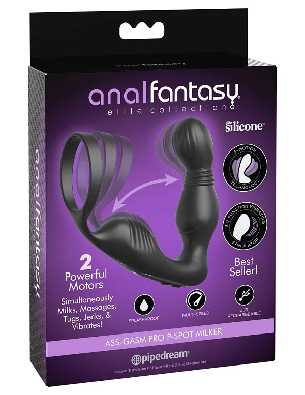 Ass-gasm Pro P-spot Milker Black