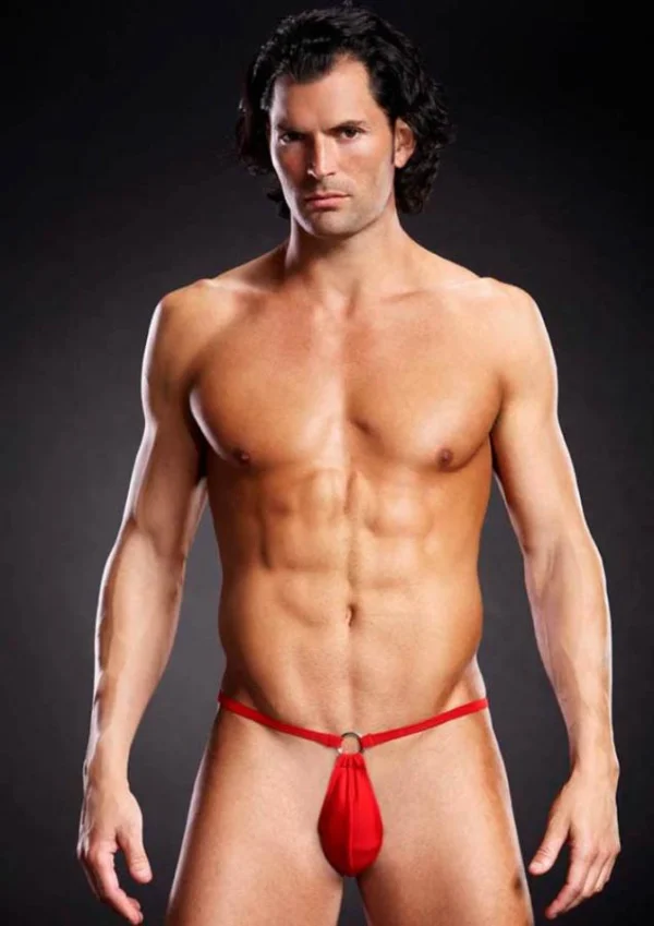 Microfiber Pouch Bikini Red S/m