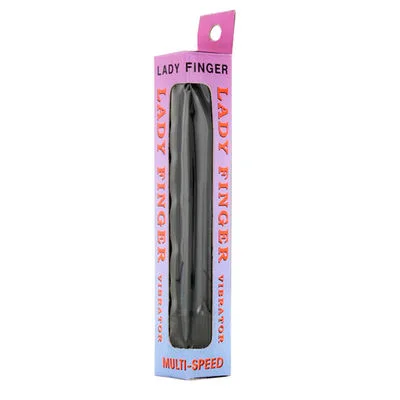 Vibrator Lady Finger, Negru, 13 Cm
