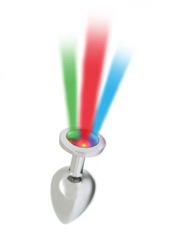 Dop Anal Cu Led Pisa, Metalic + Multicolor, 8 Cm