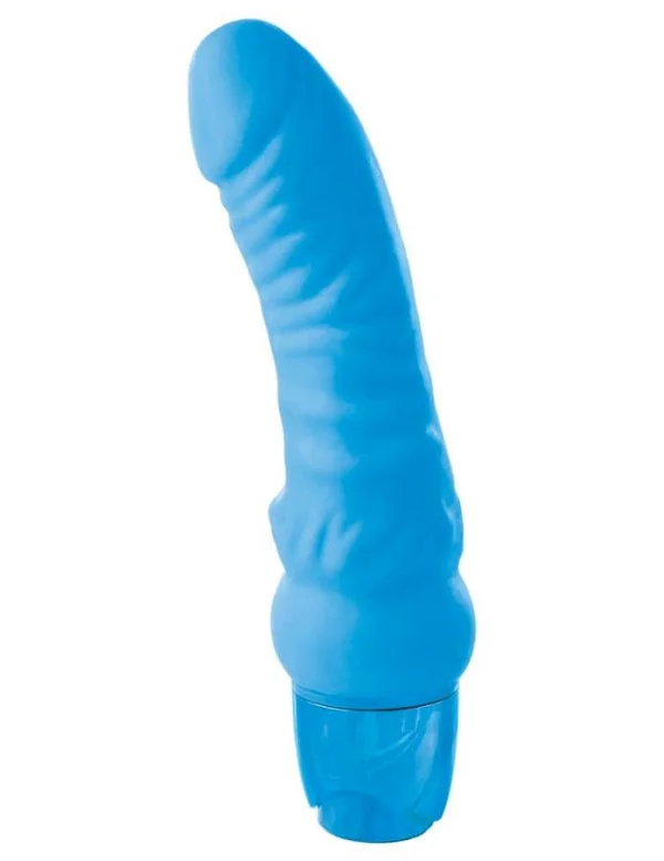Vibrator Realistic Mr. Right, Albastru, 19 Cm