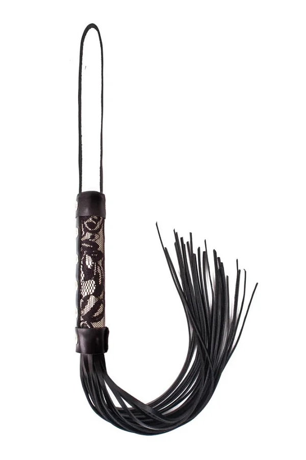 Bici Din Piele Neagra + Masca, 63 Cm