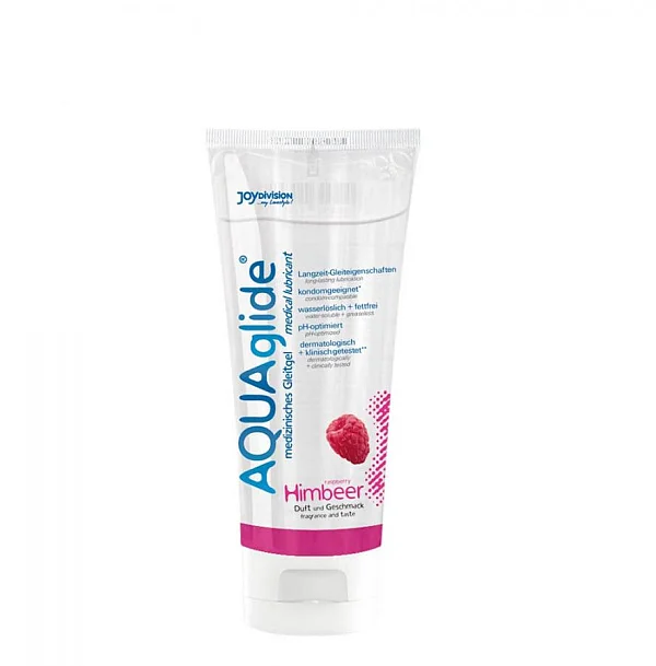 Lubrifiant Aquaglide Cu Aroma De Zmeura, 100 Ml
