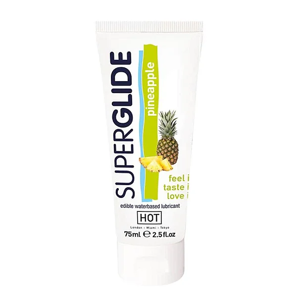 Lubrifiant Comestibil Pe Baza De Apa Superglide, Cu Aroma De Ananas, 75 Ml