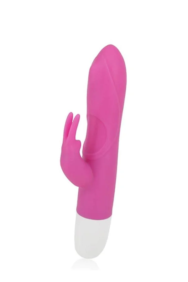 Vibrator Rabbit Roller Tip, Roz, 14 Cm