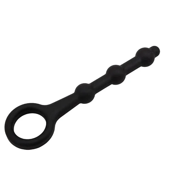 Dop Anal Pleasure Piston, Negru, 17 Cm