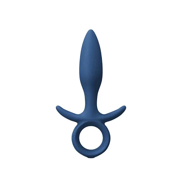 Dop Anal Cu Vibratii Renegade King, Small, Albastru, 14.5 Cm