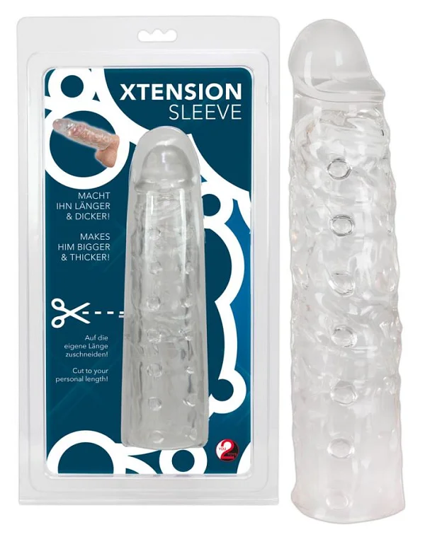 Extensie/manson Penis Xtension Sleeve, Transparent, 22 Cm