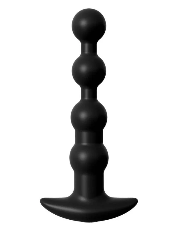 Bile Anale Cu Vibratii Rechargeable Anal Beads, Negru, 17 Cm