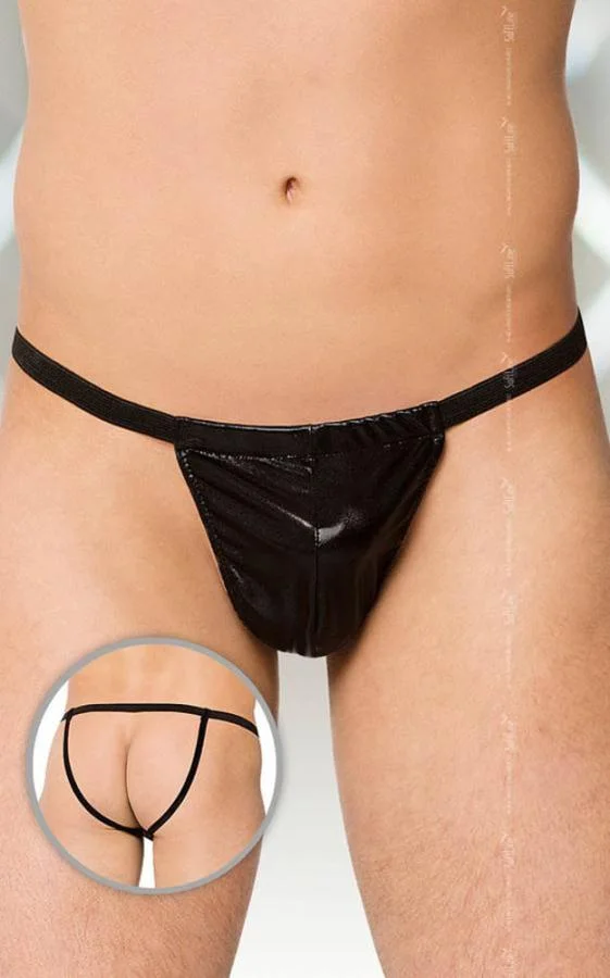 Chiloti Decupati Sexy / Suspensor, Negru - S/l