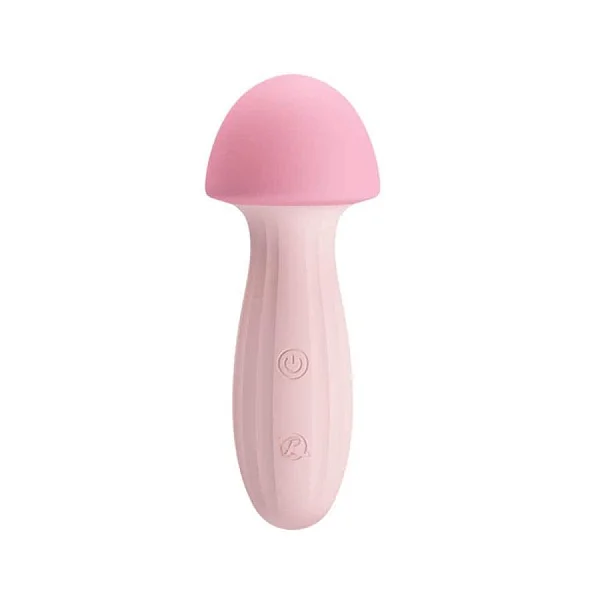Vibrator Clitoridian Mushroom, Roz, 13 Cm