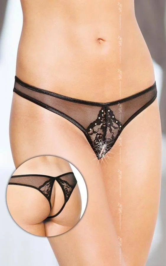 Thongs 2442 - Black {} S/m M/l, S/m