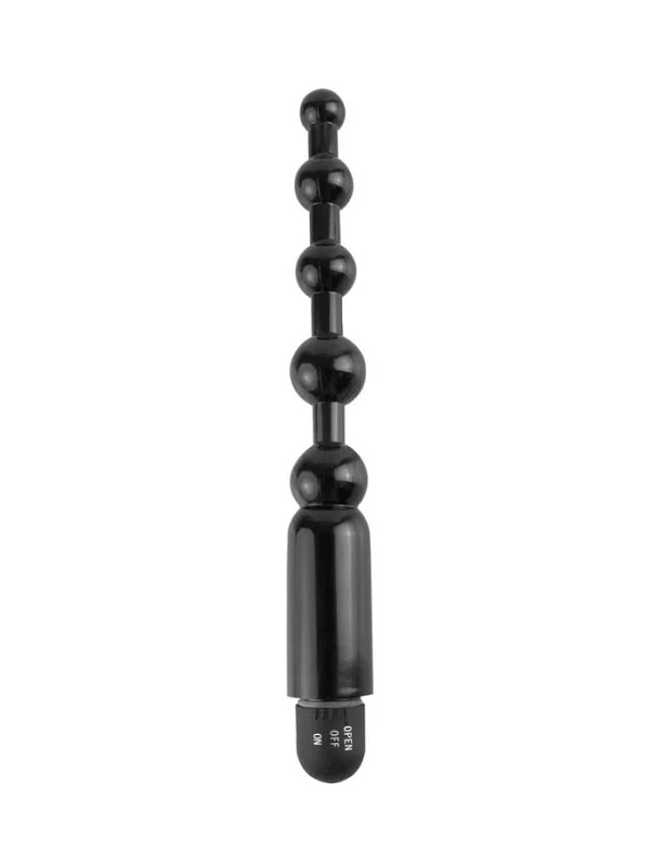 Dildo Anal Cu Vibratii Pentru Incepatori Power Beads, Negru