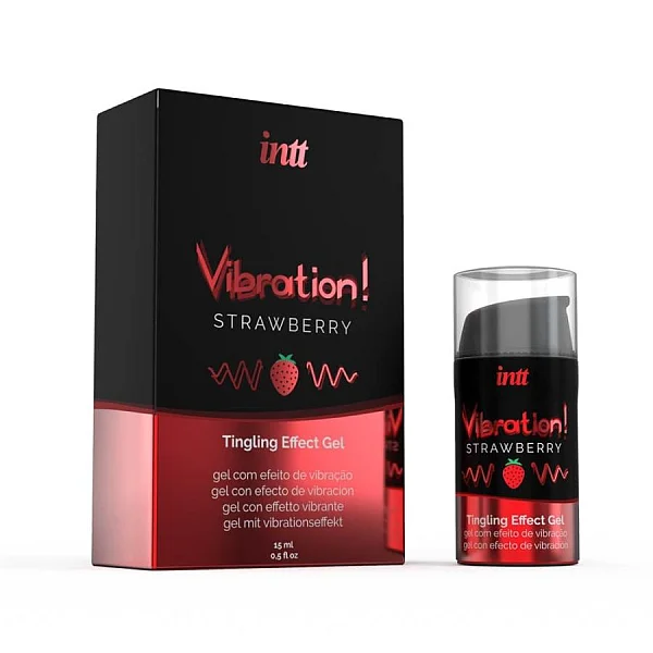Gel Stimulant Cu Aroma Capsune Vibration, 15 Ml