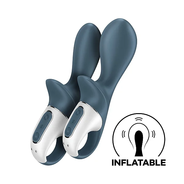 Vibrator Anal Gonflabil Air Pump Booty 2, Gri Petrol, 17.5 Cm