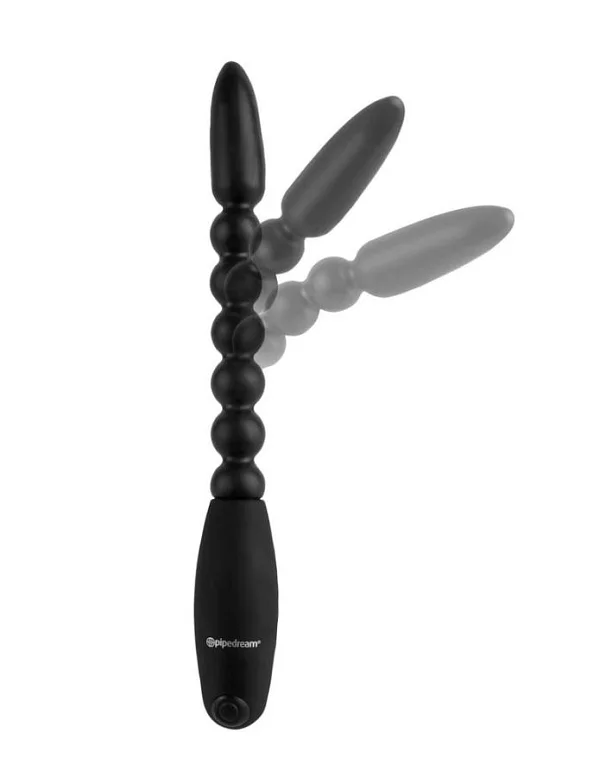 Vibrator Anal Flexa-pleaser Power Beads, Negru, 27 Cm