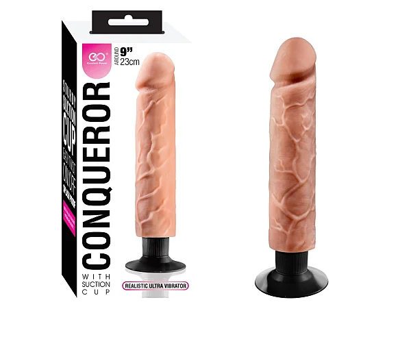 Vibrator Realistic Conqueror 9,  Natural, 23 Cm