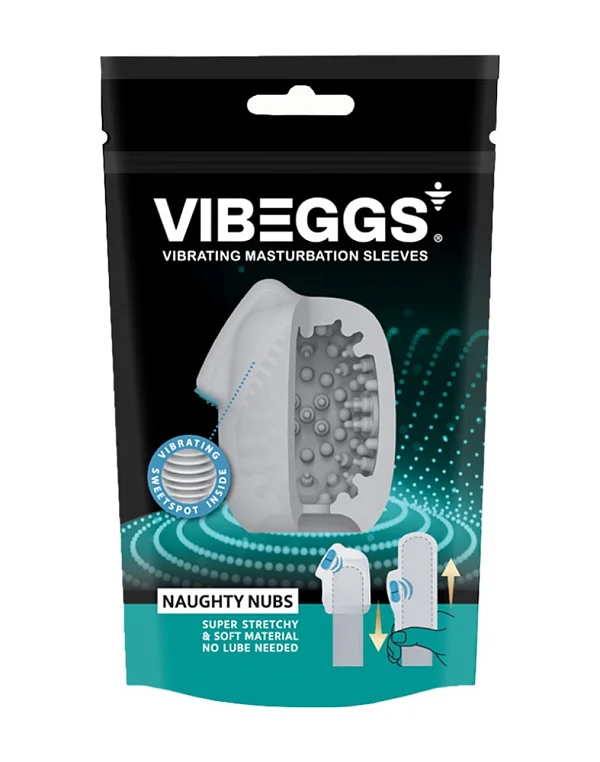 Vibeggs - Naughty Nubs - Vibrating Masturbation Sleeve - White