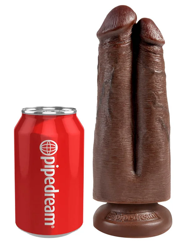 Dildo Realistic King Cock 2-in-1, Natural, 17 Cm