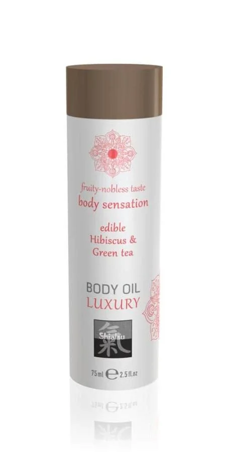 Ulei De Corp Luxuriant Comestibil - Hibiscus + Ceai Verde, 75 Ml