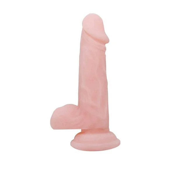 Dildo Realistic Cu Testicule, Natural, 16 Cm