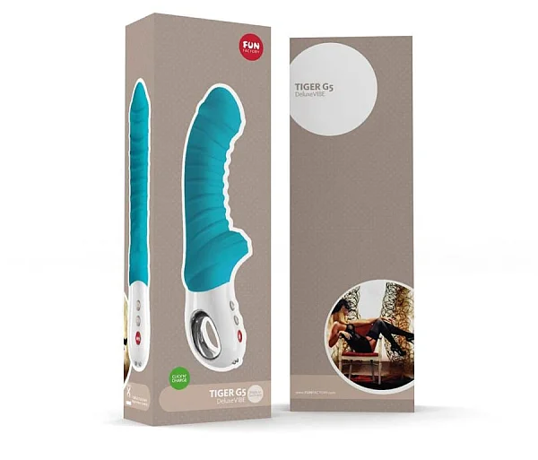 Vibrator Tiger G5 Deluxe Vibe, Turcoaz, 12 Cm