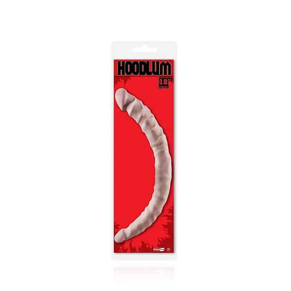 Dildo Dublu Hoodlum U-shaped, Natural, 45.5 Cm