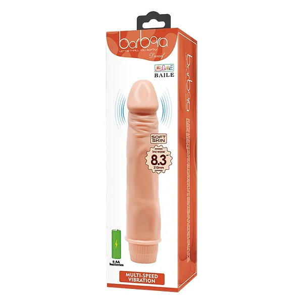 Vibrator Realistic Barbara Dwarf, Natural, 21 Cm