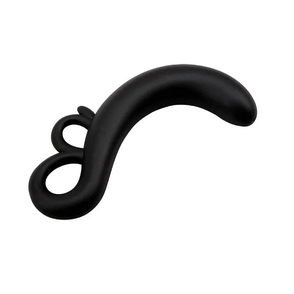 Dop Anal Two-finger G-spot Plug, Negru, 14 Cm