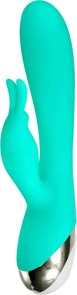 Vibrator The Silicone Rechargeable Bunny, Turcoaz, 24 Cm
