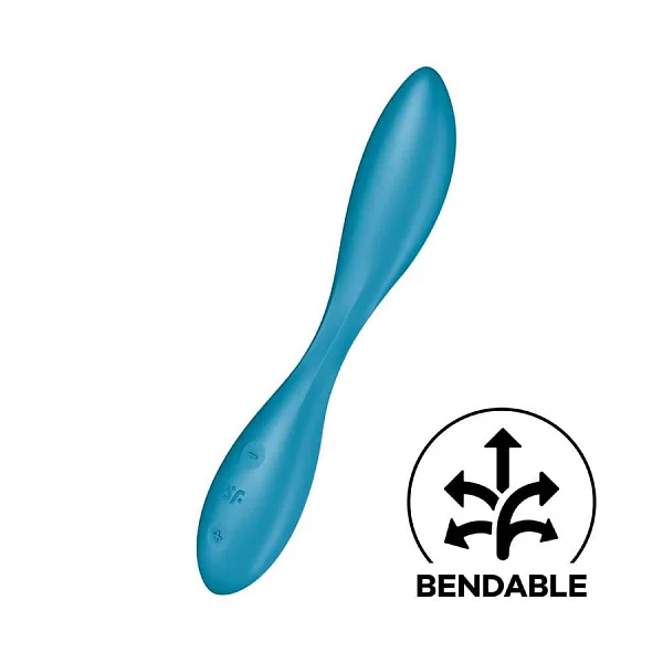 Vibrator G-spot Flex 1, Albastru, 19 Cm