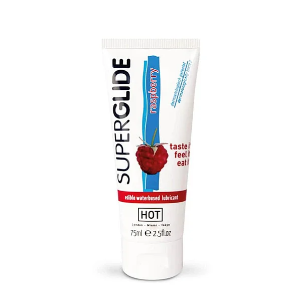 Lubrifiant Comestibil Pe Baza De Apa Superglide, Cu Aroma De Zmeura, 75 Ml