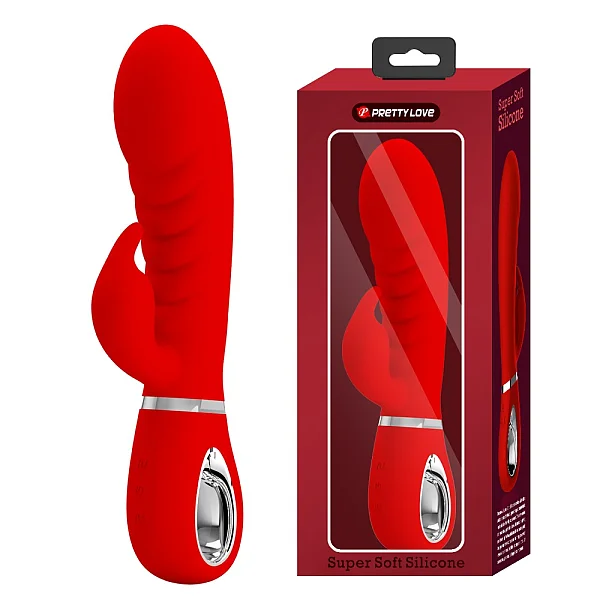 Vibrator Rabbit Prescott, Rosu, 20 Cm