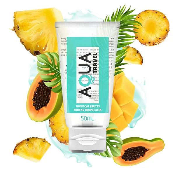Lubrifiant Pe Baza De Apa Aqua Travel Cu Aroma De Fructe Tropicale 50 Ml