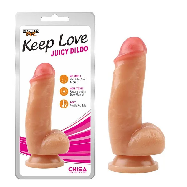 Dildo Clasic Keep Love Juicy, Natural, 18 Cm