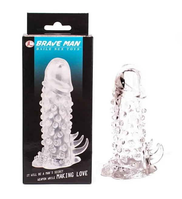 Manson Pentru Penis Brave Man, Transparent, 13 Cm