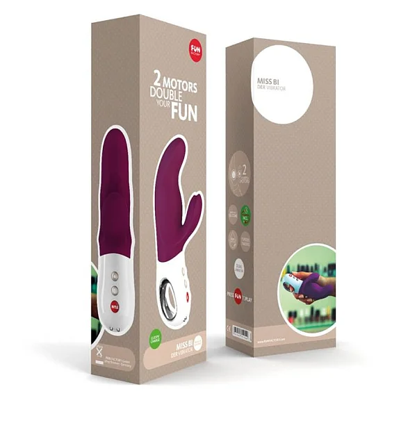 Vibrator Rabbit Miss Bi, Violet, 17 Cm