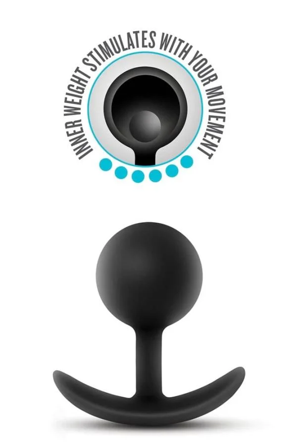 Dop Anal Adventures Vibra Plug, Negru, 8 Cm