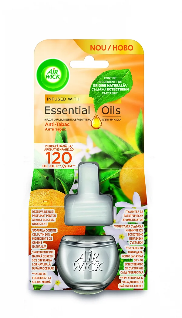 Air Wick Rezerva Odorizant Electric De Camera, Anti-tabac, 19 Ml