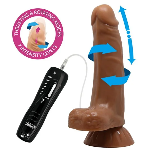 Vibrator Realistic Beautiful Easton, Brun, 18.5 Cm