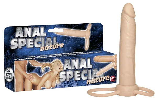 Strap-on Anal Pentru Barbati, Natural, 16 Cm