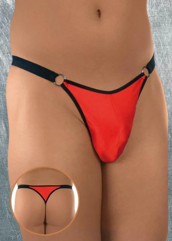 Chiloti String, Rosu Cu Negru, S/l