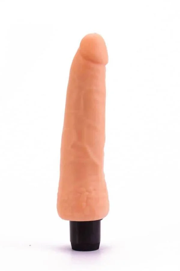 Vibrator Realistic Real Feel Cyberskin, Natural, 20 Cm