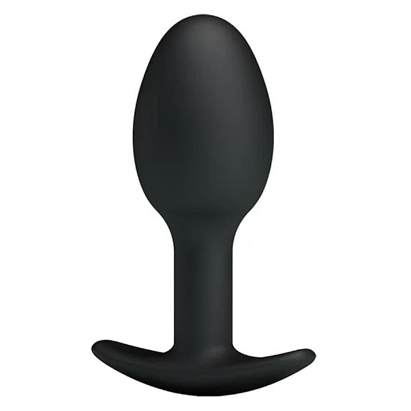 Dop Anal Heavy Balls Silicone Butt Plug 1, Negru, 8 Cm