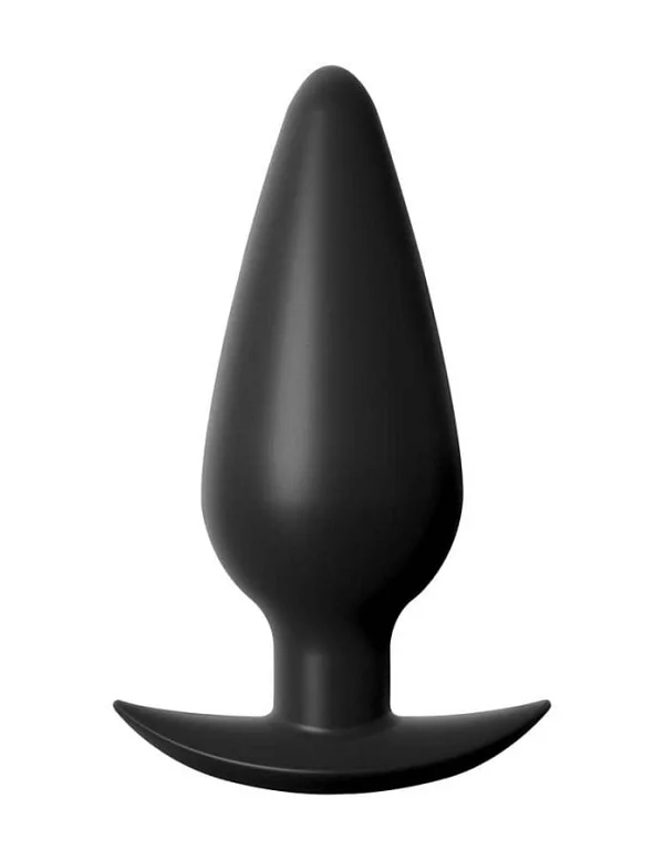 Dop Anal Din Silicon Weighted Small Plug, Negru, 10 Cm