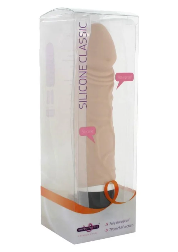 Vibrator Realistic Silicone Clasic, Nude, 19.5 Cm