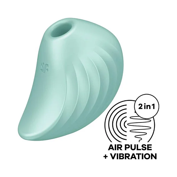 Vibrator Clitoridian Pearl Diver, Verde Menta