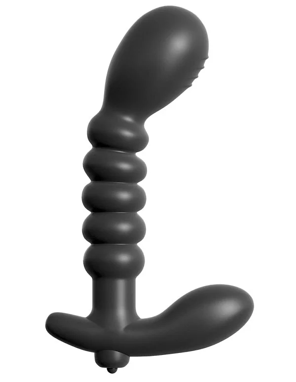 Stimulator Anal Cu Striatii Ribbed Prostate Vibe, Negru