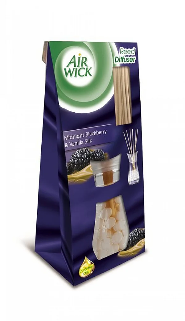 Air Wick Odorizant De Camera Reed Diffusers, Midnight&vanilla, 25 Ml